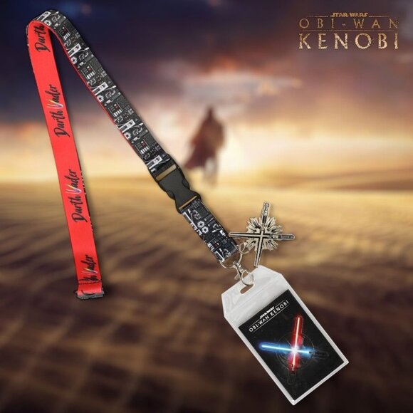 Star Wars Obi-Wan Kenobi Lanyard With Charm Card Holder and Sticker - Picture 1 of 5